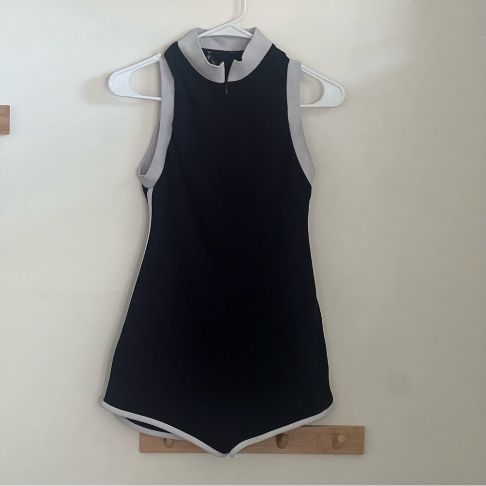 Zara navy Sleeveless Mini traveler jumpsuit new without tags size small